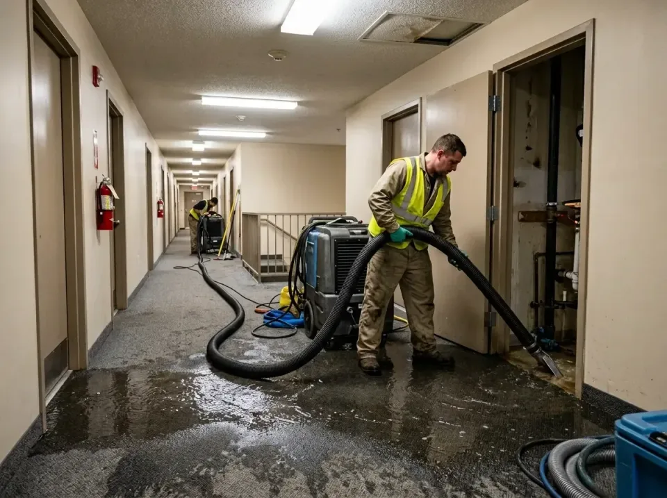 multi-unit-apartment-hallway-f-005 — frequently asked questions, Emergency Burst Pipe Water Extraction & Removal in New Rich…